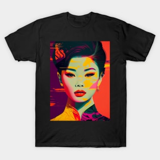 Modern woman in pop-art style T-Shirt